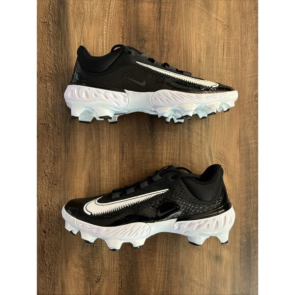 Nike Mens Size 9 Alpha Huarache Elite 4 MCS Baseball Cleat Grey/White FD6221-001 - Picture 1 of 6